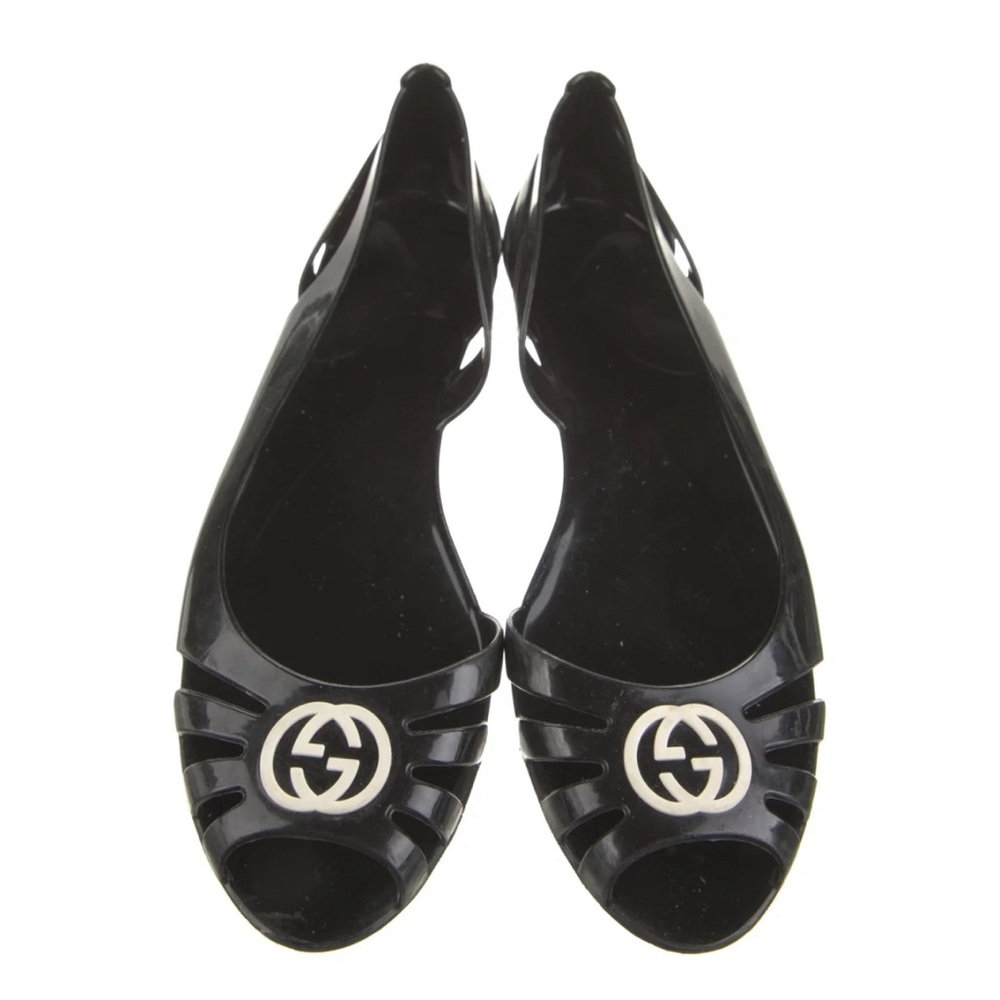 VTG Gucci rubber slingback sandals